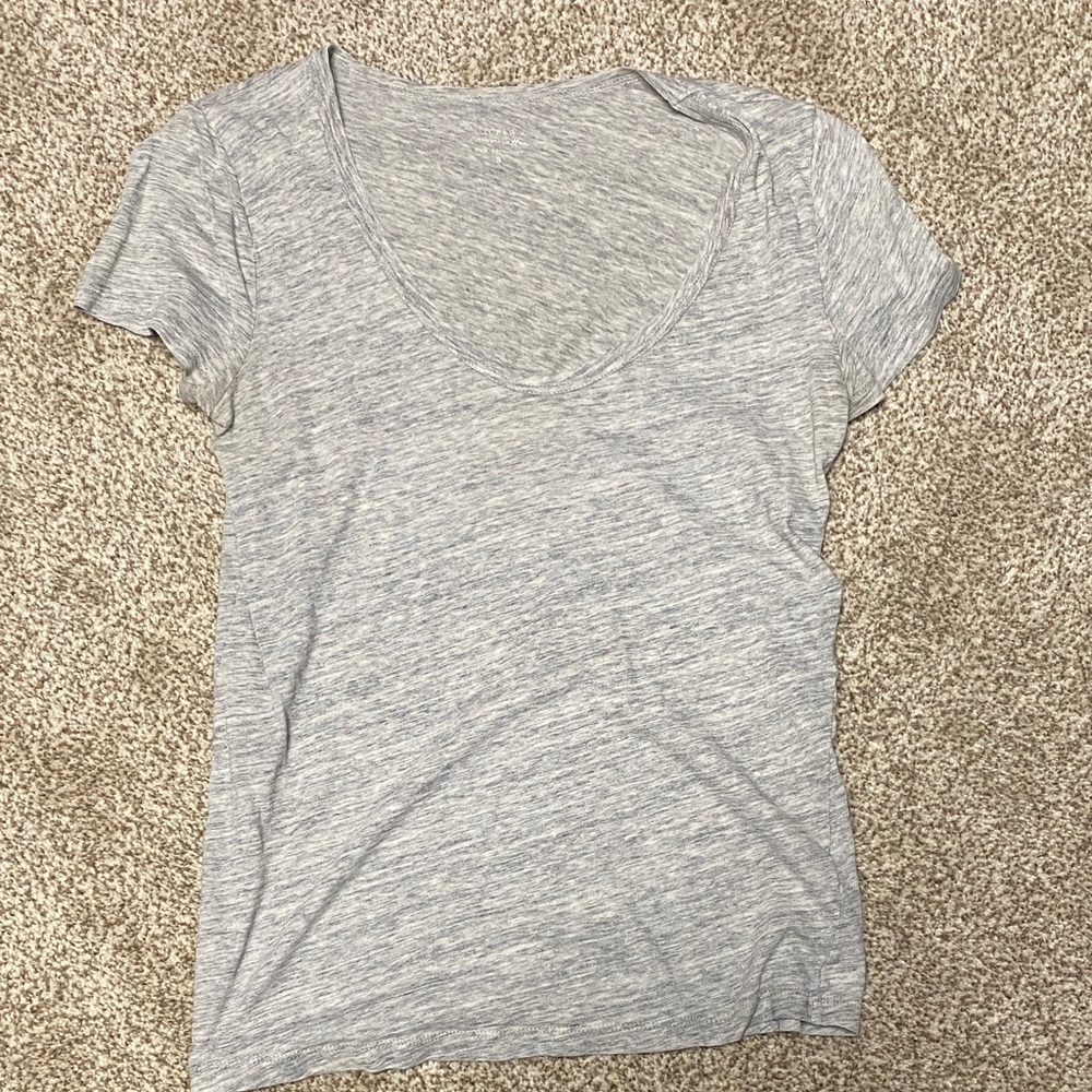 J. Crew Light Gray Women's Short Sleeve Tee